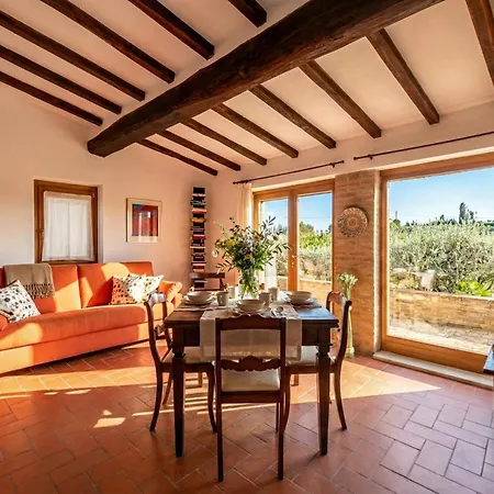 Podere Annesso - Tuscany Vineyard With Pool דירה San Giovanni (Siena)